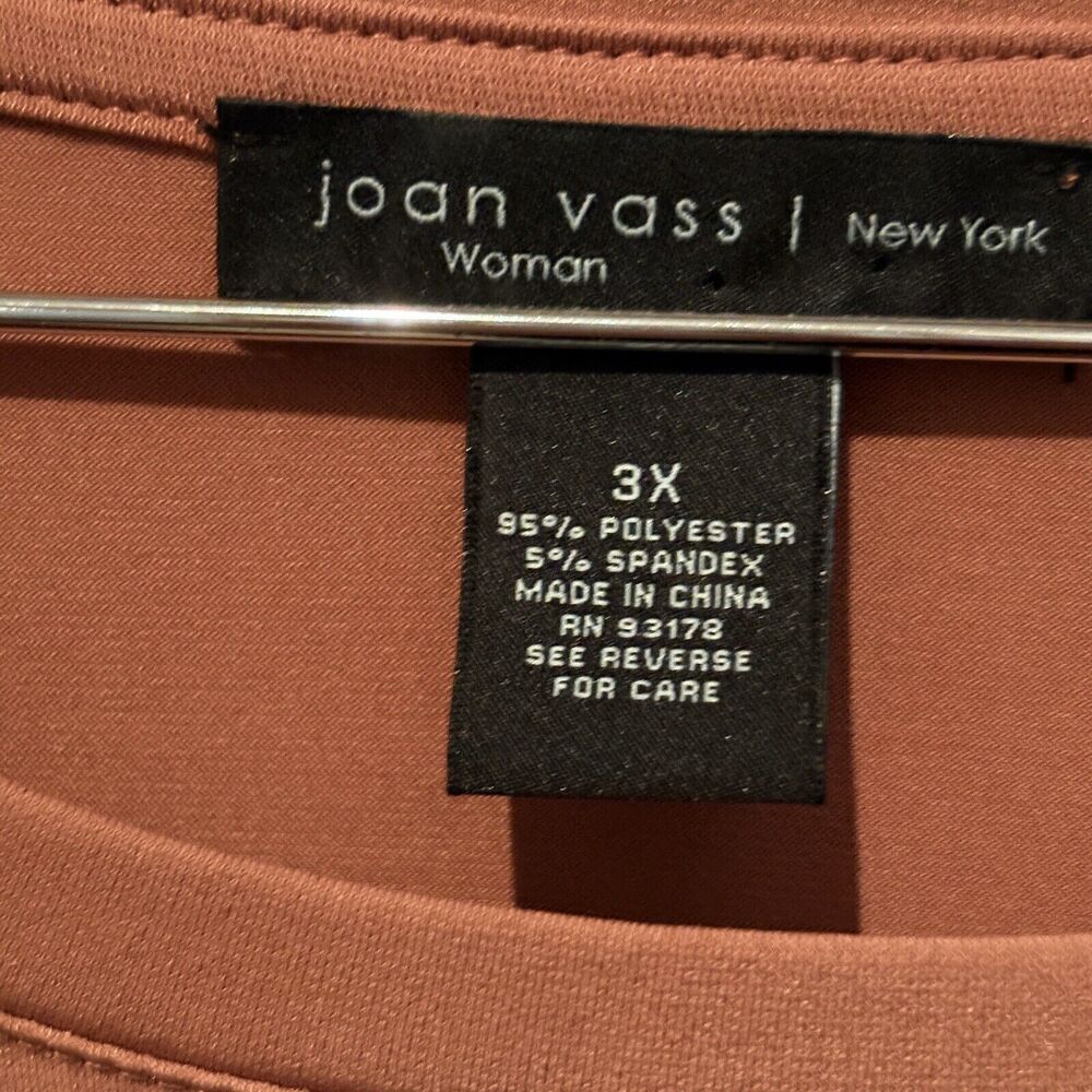 Womens Joan Vass Tunic,‎ 3x Salmon - Picture 3 of 16